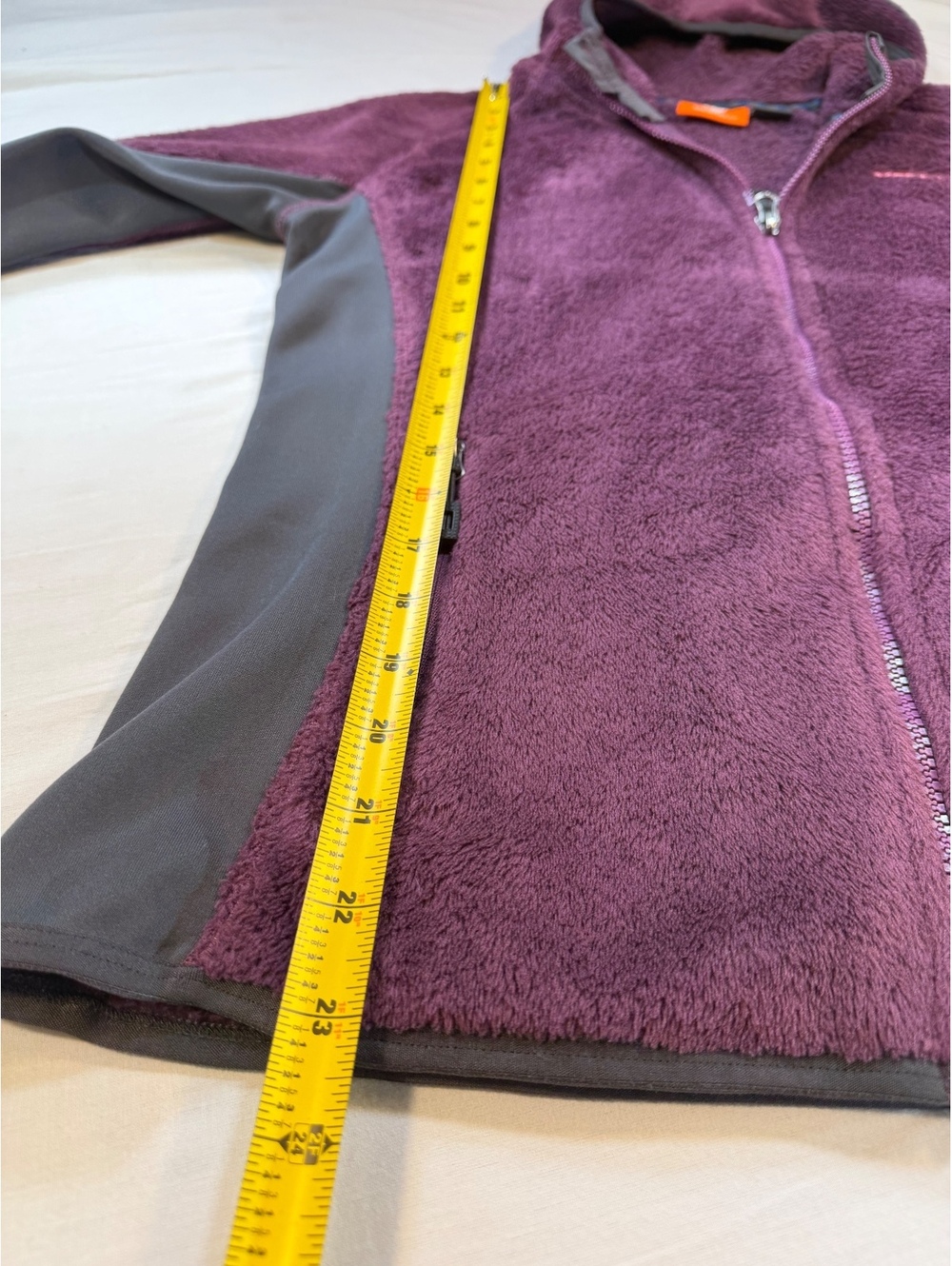 Merrell Women's Purple and Gray Hooded Fleece Jacket Small - Picture 4 of 6
